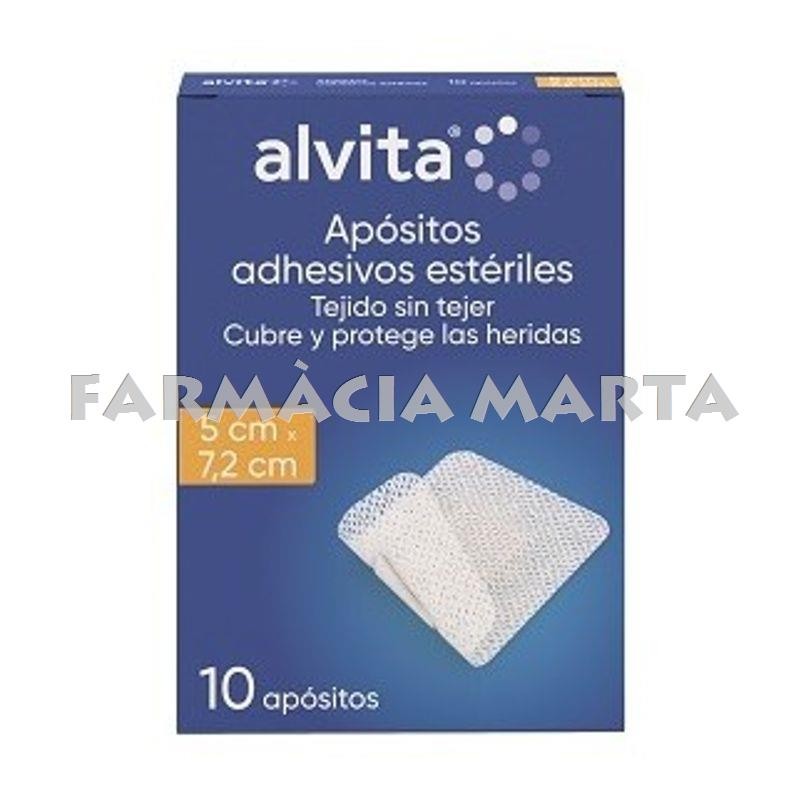 ALVITA APÒSIT ADHESIU ESTÈRIL 5X7.2 CM 10 UNITATS