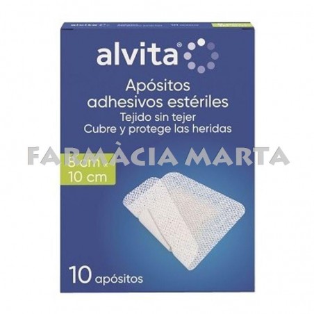 ALVITA APÒSIT ADHESIU ESTÈRIL 8X10CM 10 UNITATS