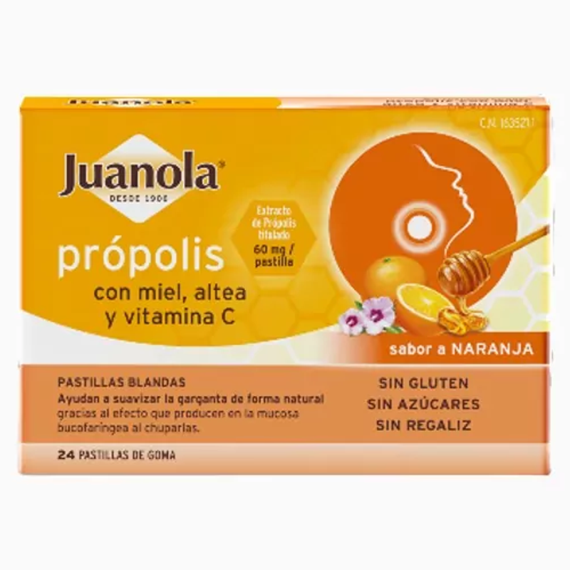 JUANOLA PROPOLIS NARANJA 24 PASTILLES