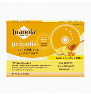 JUANOLA PROPOLIS LIMON MIEL 24 PASTILLES